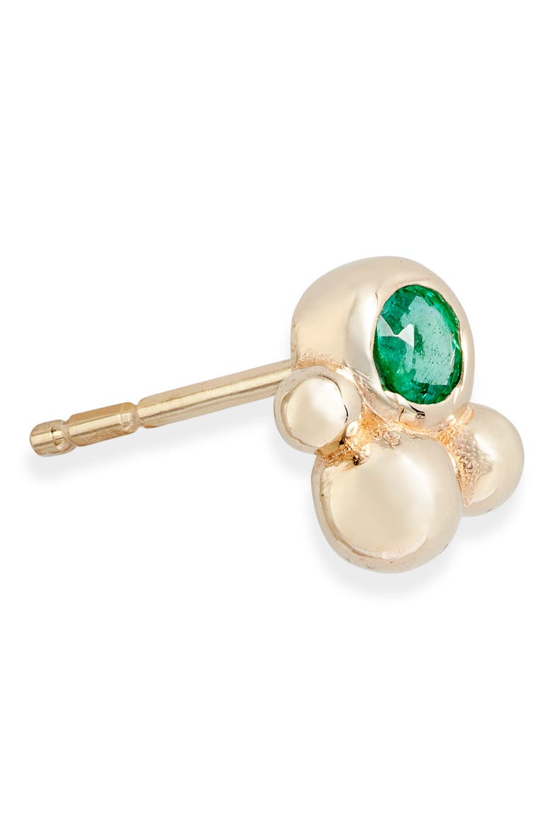 Bonheur Bubbling Brook 14K Gold Stud Earrings, Alternate, color, YELLOW GOLD/ GREEN