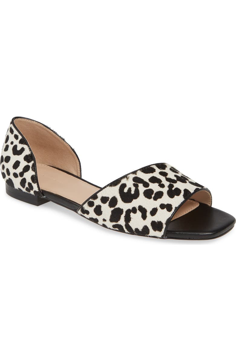 Something Navy Juliana Genuine Calf Hair Flat, Main, color,