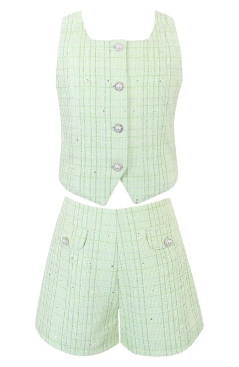Kids' Boucle Vest & Shorts Set (Big Kid)