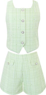Zunie Kids' Boucle Vest & Shorts Set