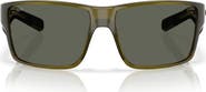 Costa Del Mar 63mm Polarized Rectangular Sunglasses