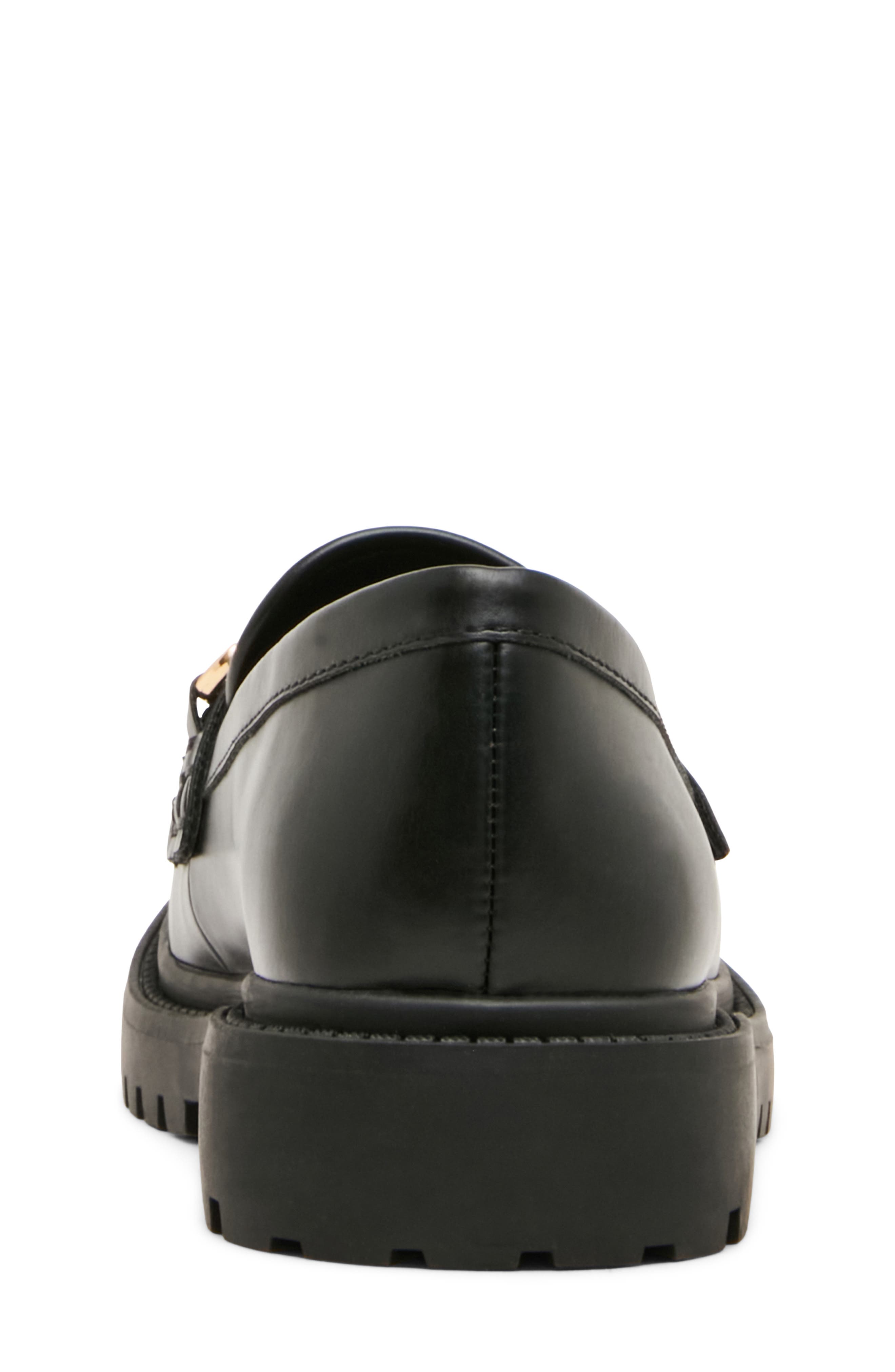 Kids' Jtwinkle Faux Leather Loafer, Alternate, color, BLACK