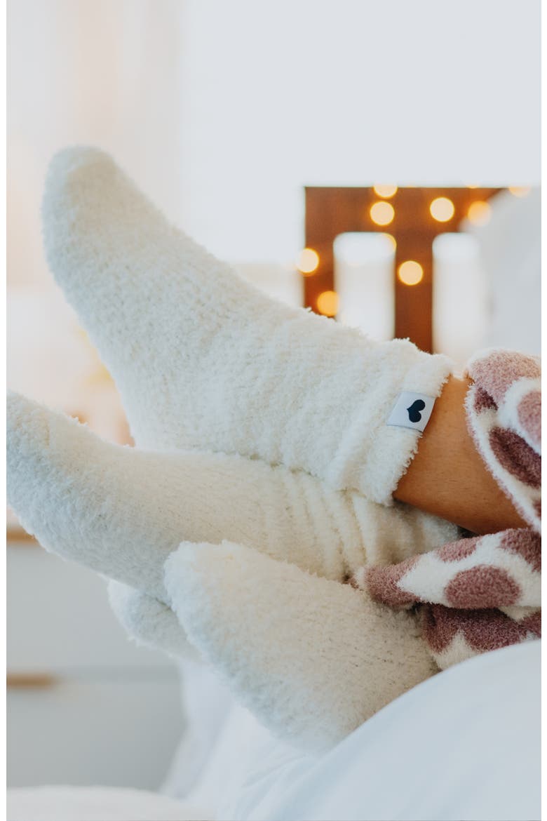 Dolce Slouchy Lounge Socks, Alternate, color, CREAM