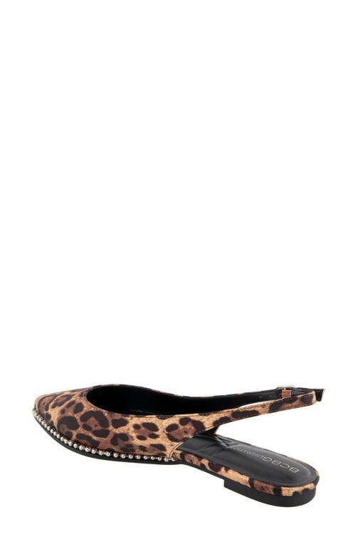 Bcbg Valerie Slingback Pointed Toe Flat In Leopard