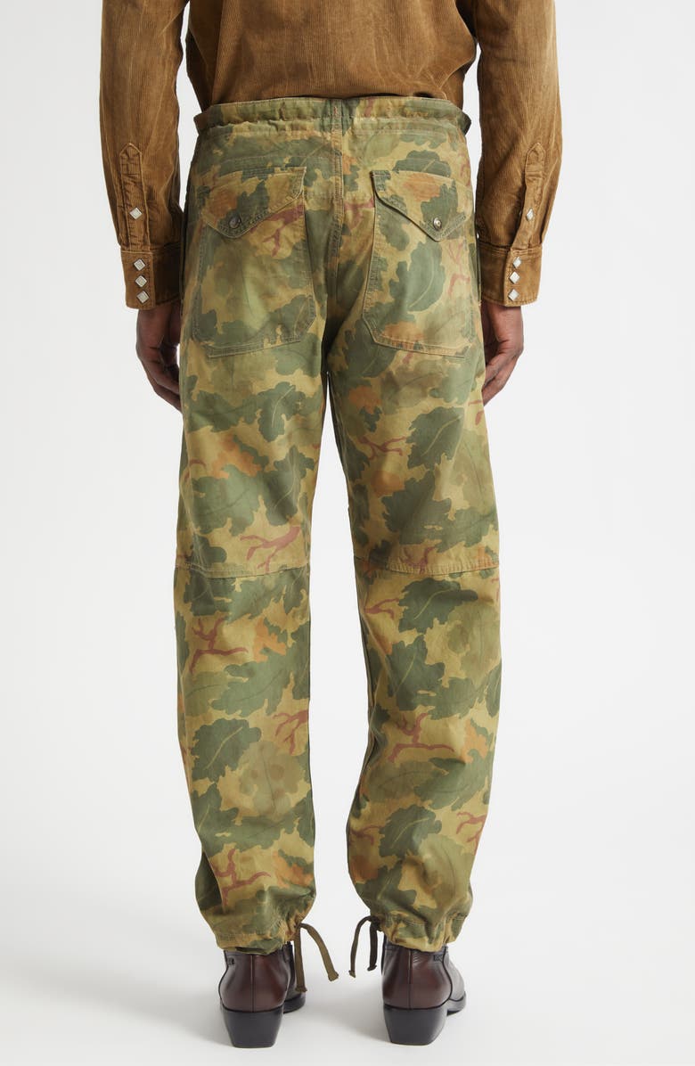 Double RL Ranger Camo Print Poplin Cargo Pants, Alternate, color, Olive Leaf Camo