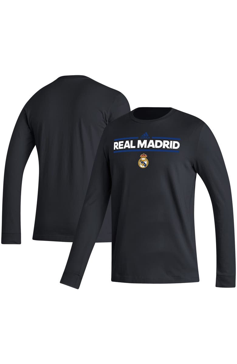 adidas Men's adidas Black Real Madrid Dassler Long Sleeve T-Shirt, Main, color, 