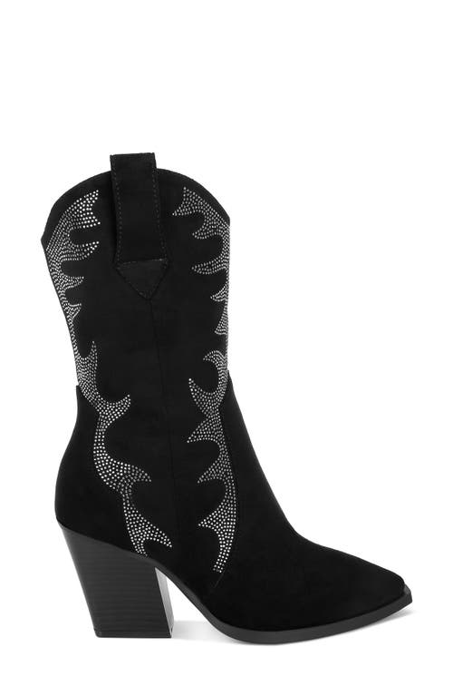 Rag & Co Rambler Microstud Western Boot In Black