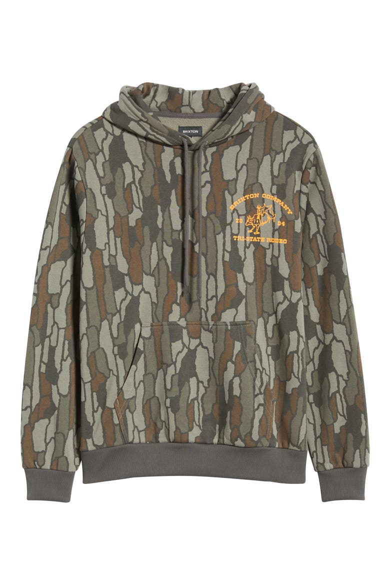 Danforth Graphic Hoodie, Alternate, color, BARK CAMO