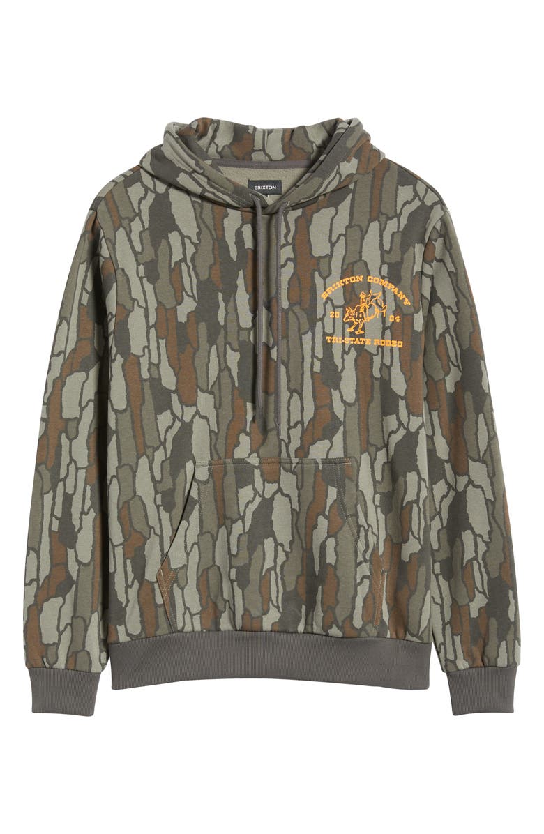 Brixton Danforth Graphic Hoodie, Alternate, color, Bark Camo