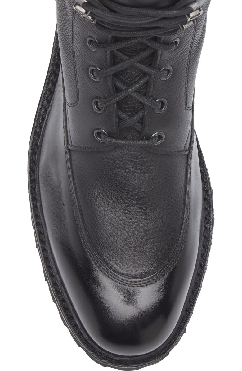 John Lobb Peak Longwing Lugged Ankle Boot, Alternate, color, Black/ Black