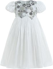 Tulleen Sequin Floral Bodice Dress