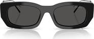 Prada 53mm Pillow Square Polarized Sunglasses