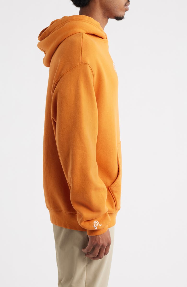 Malbon Golf Fesque Cotton Fleece Hoodie, Alternate, color, Marmalade