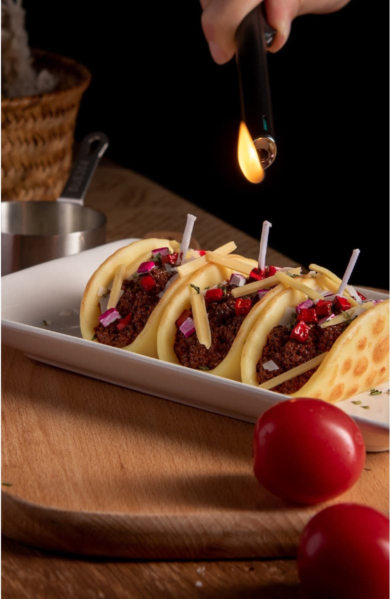 Southlake gifts Taco Candle, Alternate, color, Golden Brown