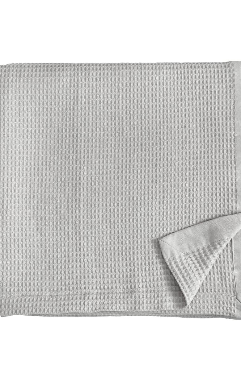 Woven & Weft Super Soft Cotton All-Season Waffle Weave Throw Blanket, Alternate, color, Light Grey