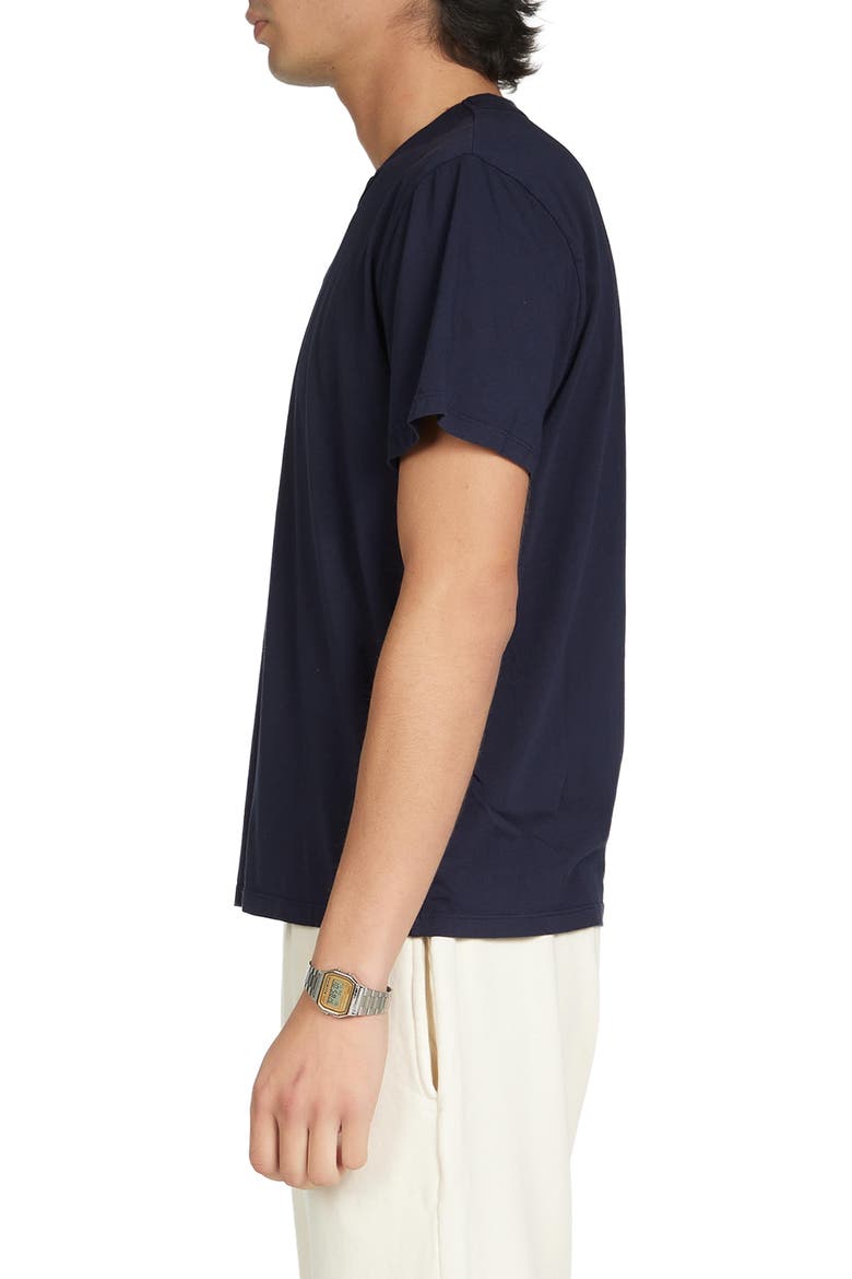 Lightweight Binded Neck Tee, Alternate, color, Navy