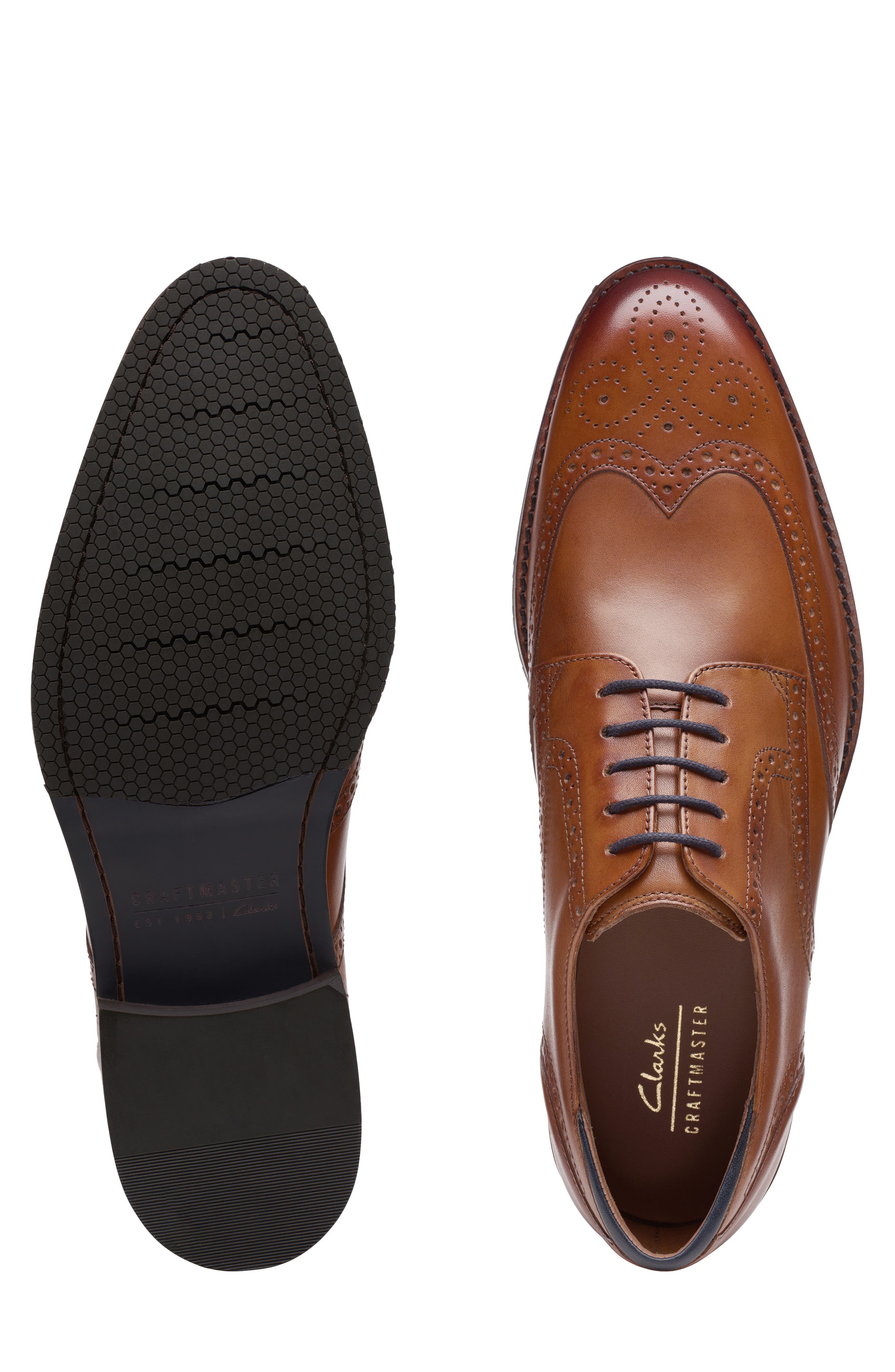 Craft Arlo Limit Leather Wingtip Derby, Alternate, color, TAN LEATHER