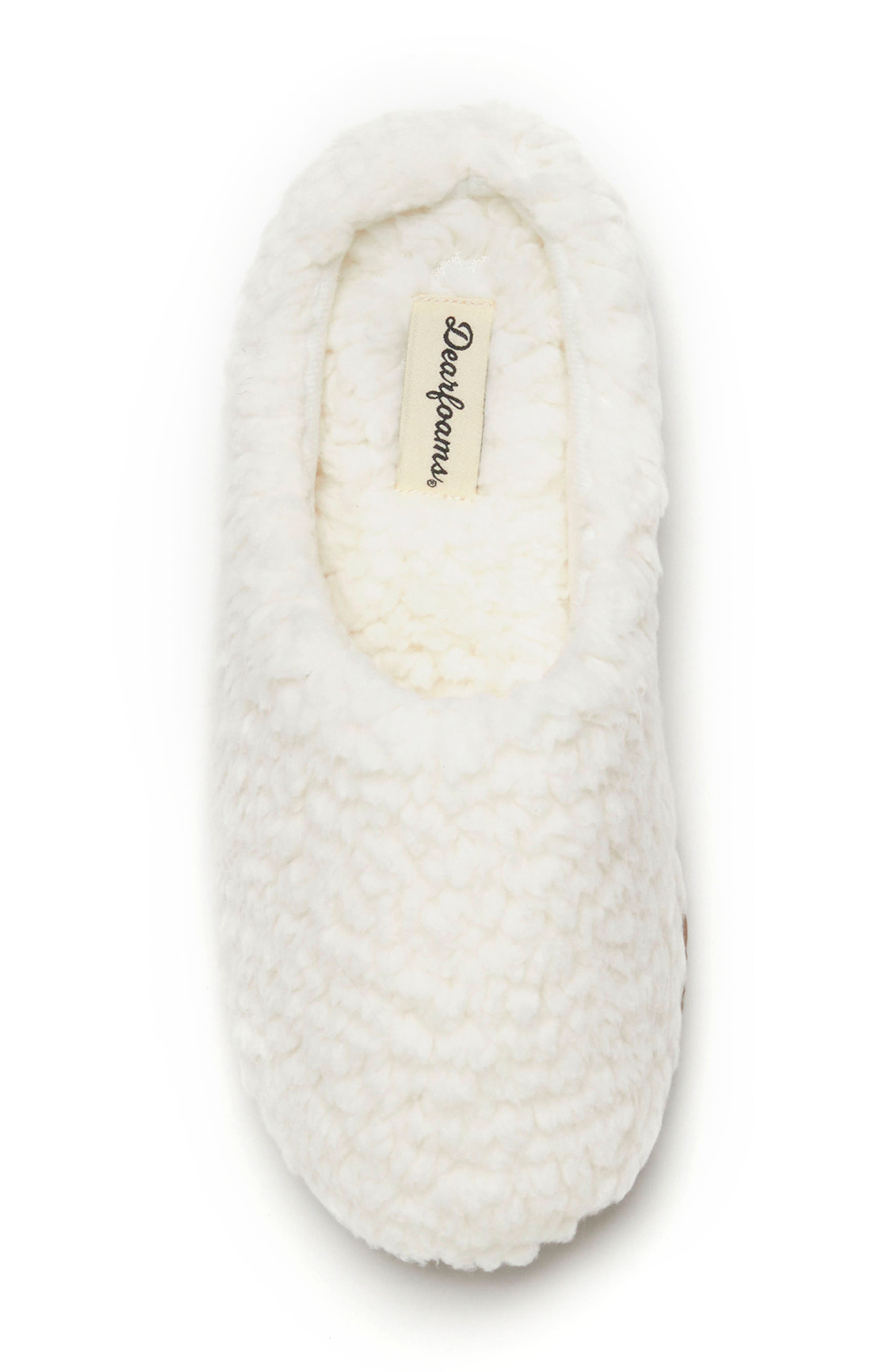 Fiona Teddy Clog Slipper, Alternate, color, MUSLIN