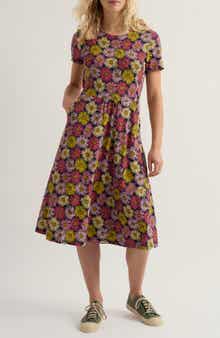 April Stretch Organic Cotton Fit & Flare Dress