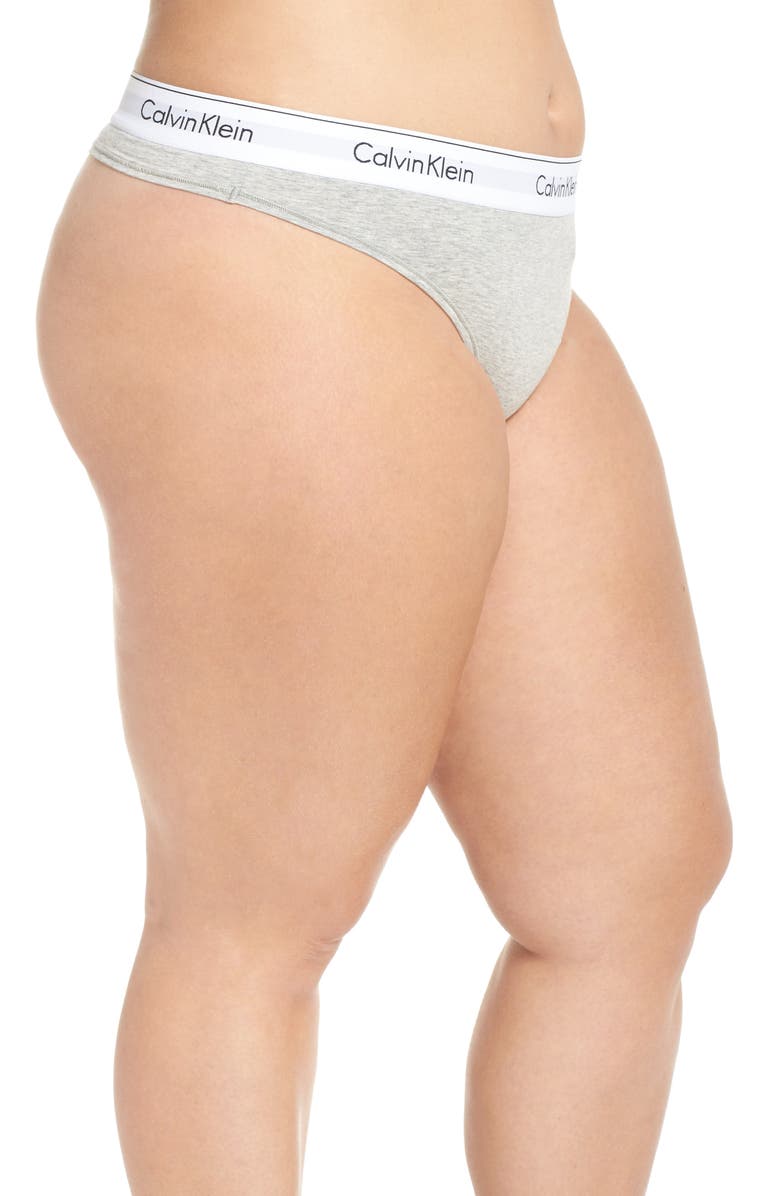 Calvin Klein Modern Cotton-Blend Thong, Alternate, color, 
