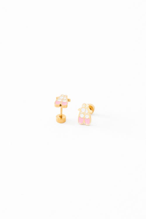 Pip Pop Ballet Slipper Stud Earrings in Pink  product