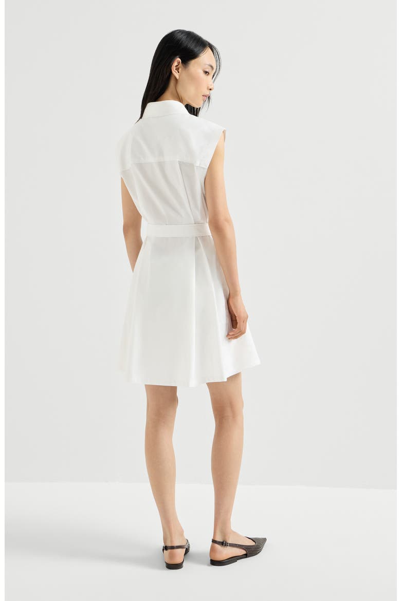 Mini Chemisier dress with monili, Alternate, color, Panama