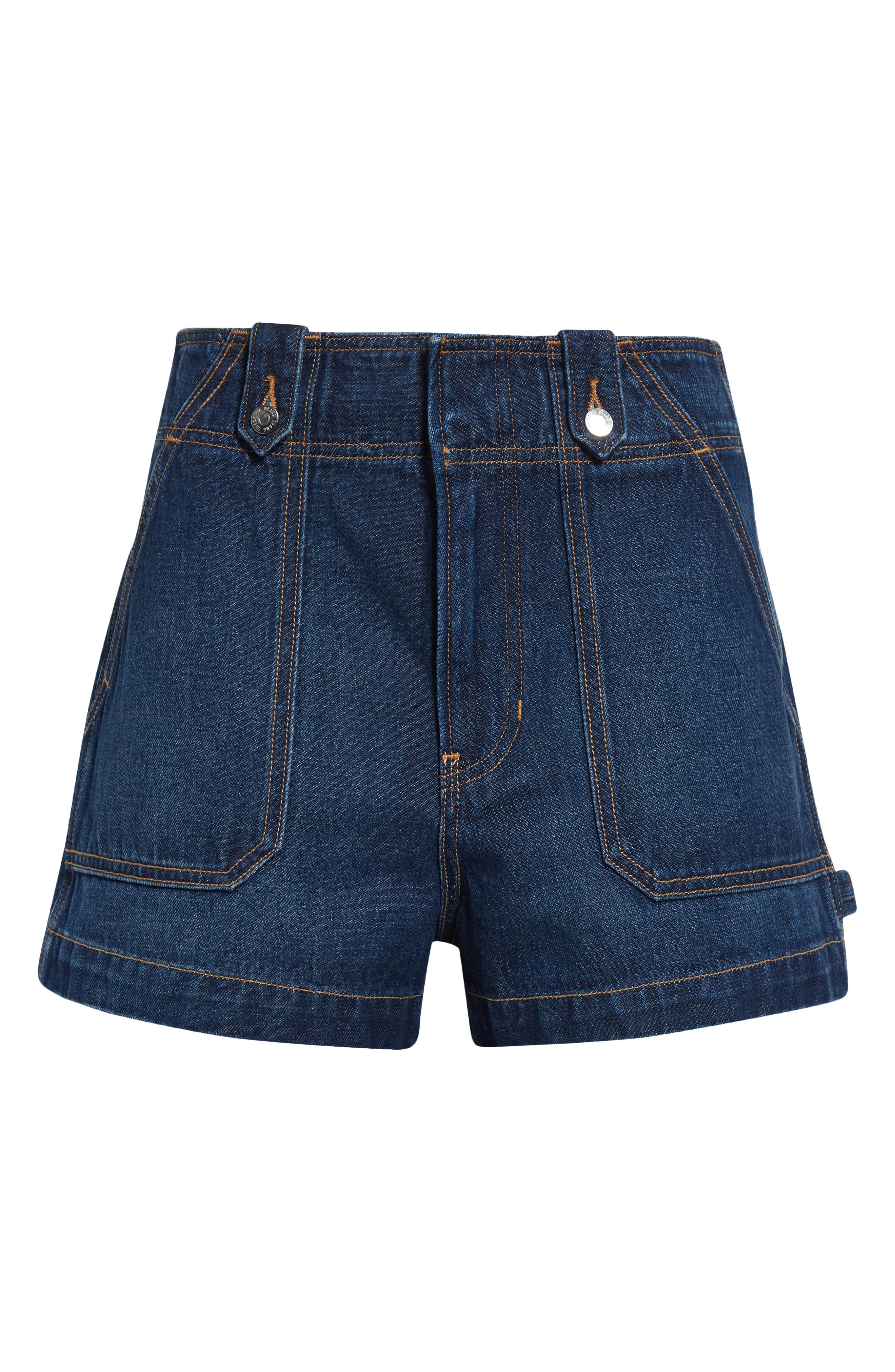 Graham High Waist Denim Carpenter Shorts