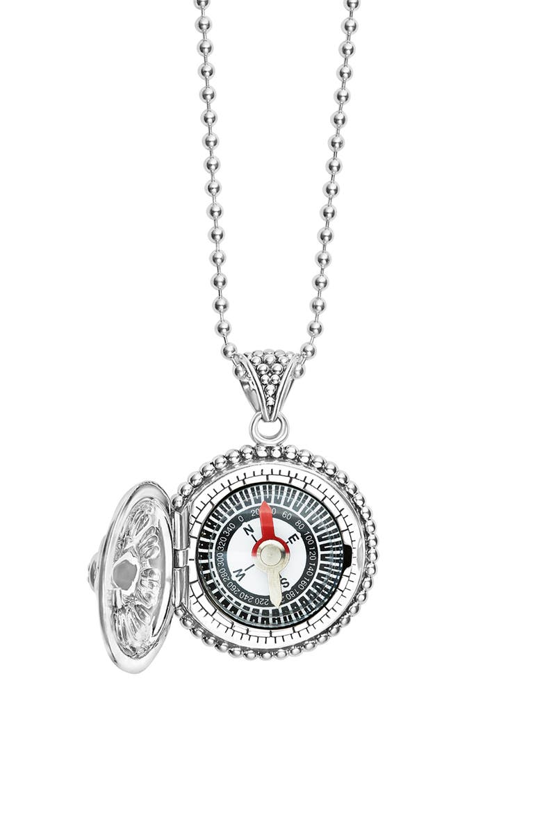 LAGOS Signature Caviar Compass Pendant Necklace, Alternate, color,