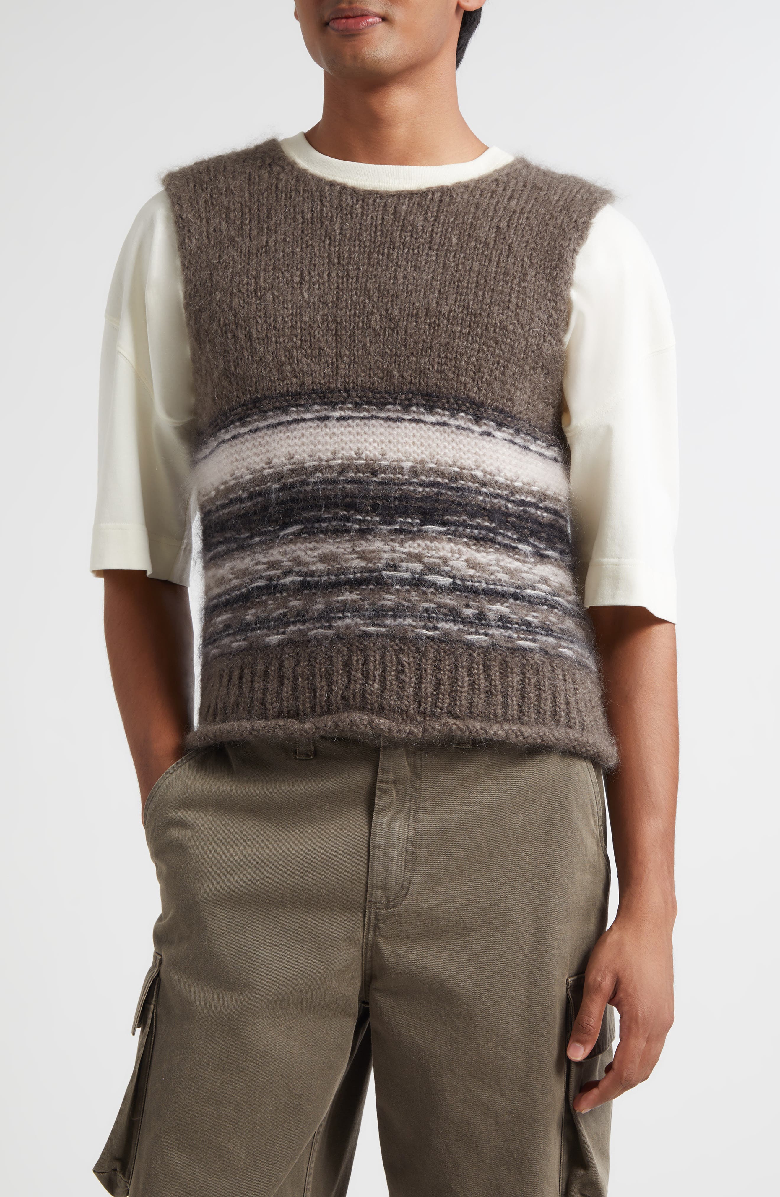 Pleaser Stripe Mohair & Wool Sweater Tank