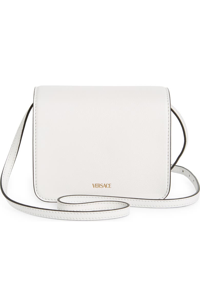 Versace La Medusa Leather Shoulder Bag, Alternate, color,