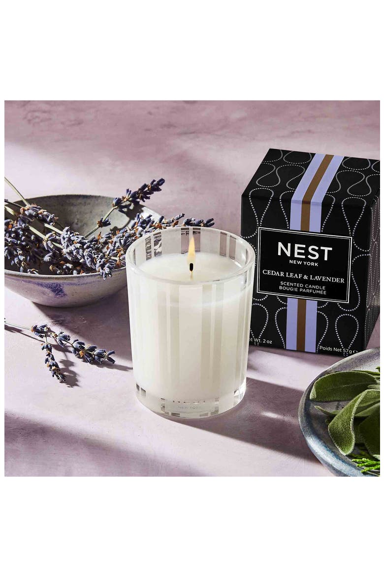Cedar Leaf & Lavender Scented Candle, Alternate, color, NO COLOR