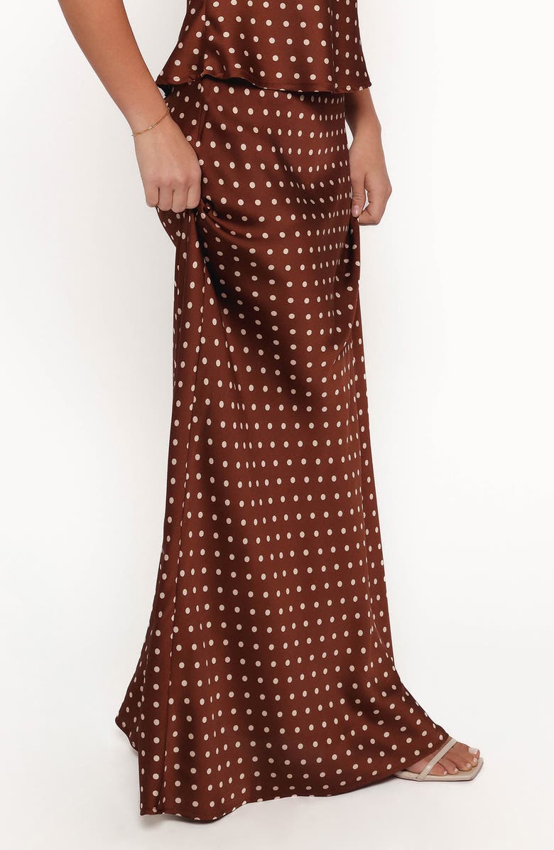 Petal 
Pup Velman Polka Dot Satin Maxi Skirt, Alternate, color, 