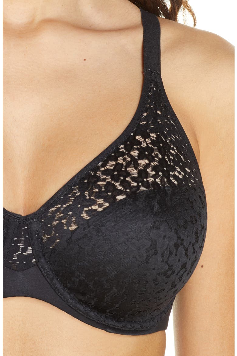 Norah Comfort Underwire Bra, Alternate, color, BLACK