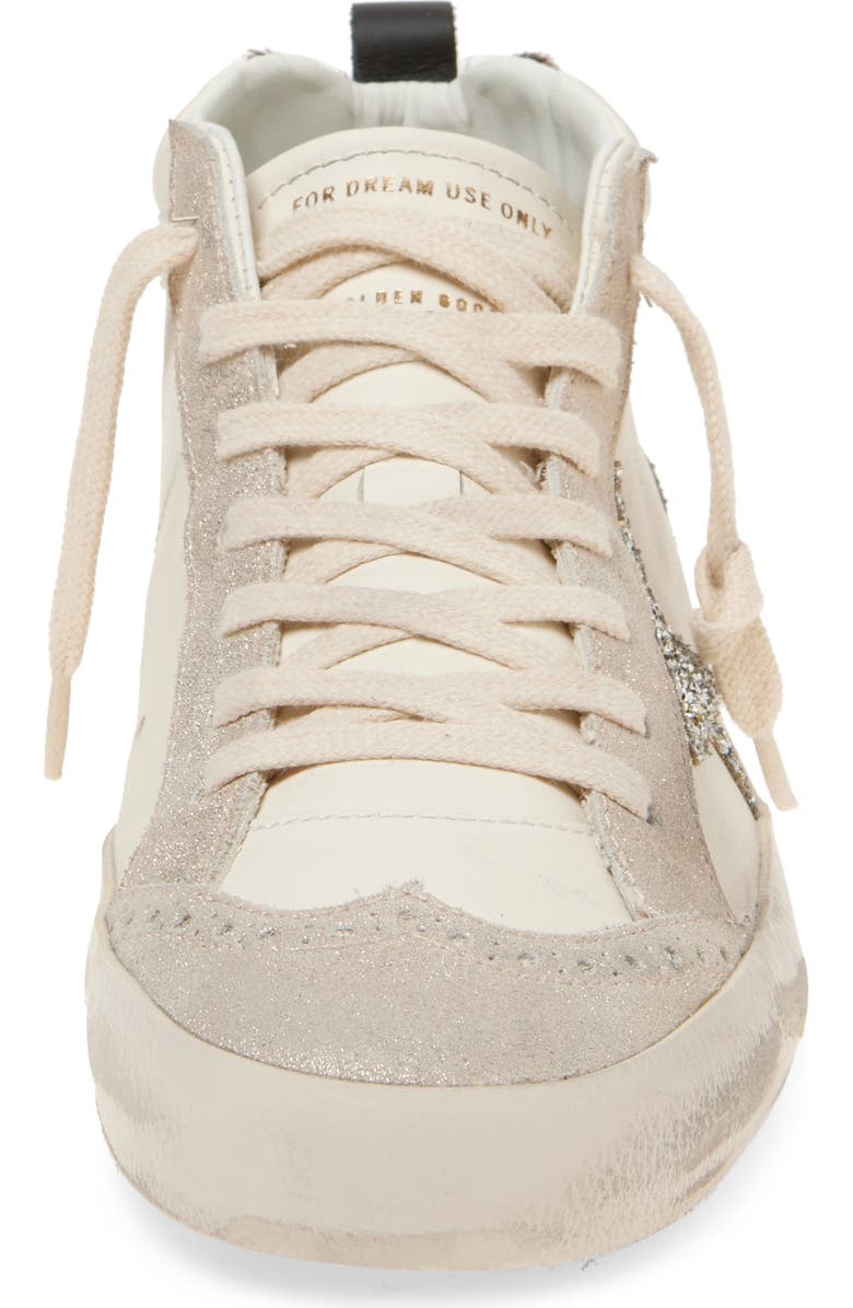 Golden Goose Mid Star Sneaker, Alternate, color, White/ Platinum/ Leo