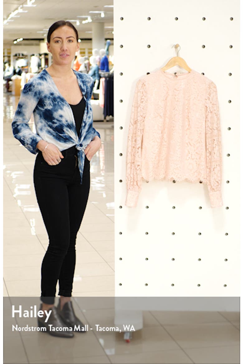 Bishop Sleeve Scalloped Lace Top video