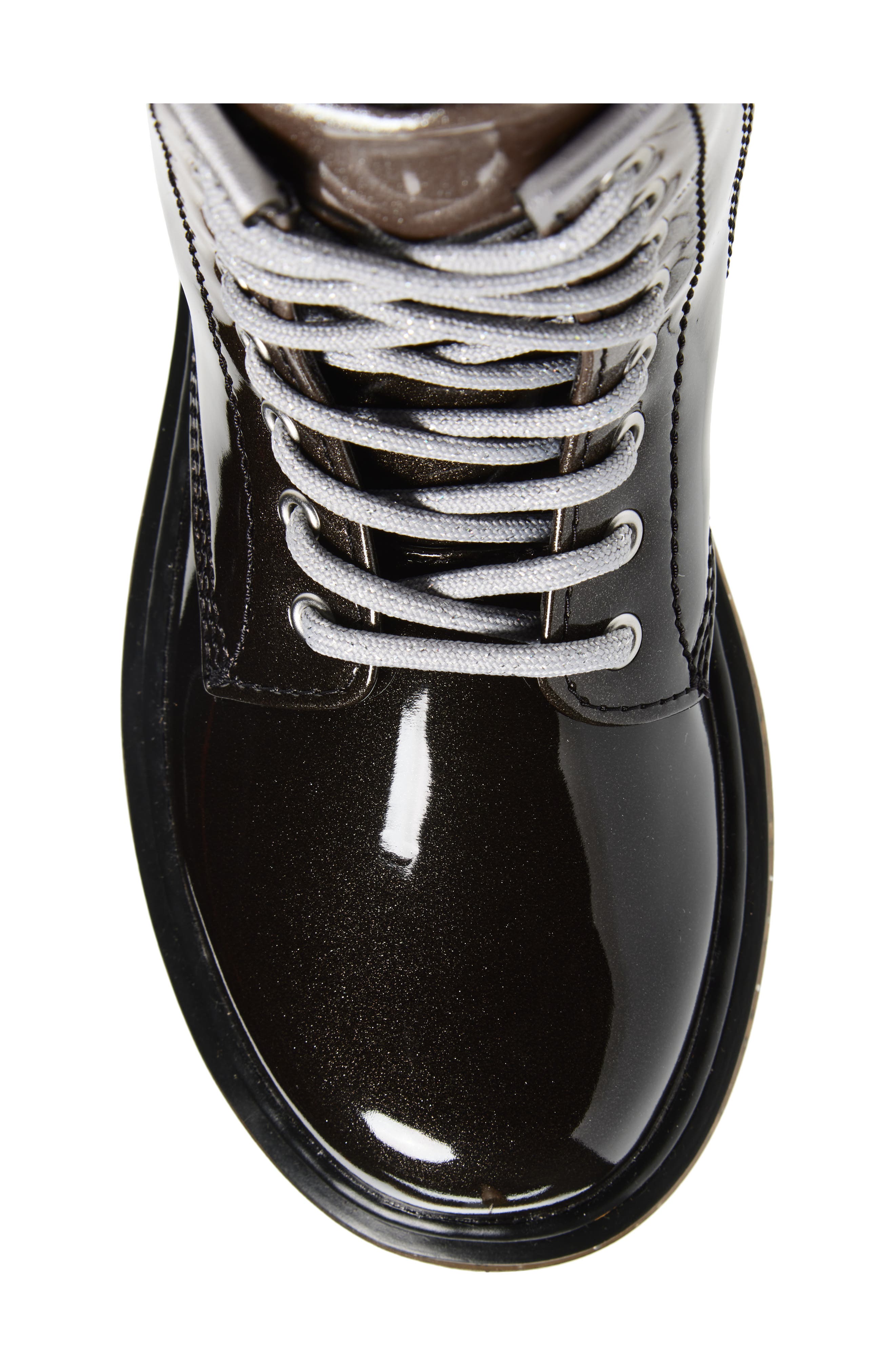 Dr. Martens Kids' Glitter Ombré Boot, Alternate, color, Silver And Black