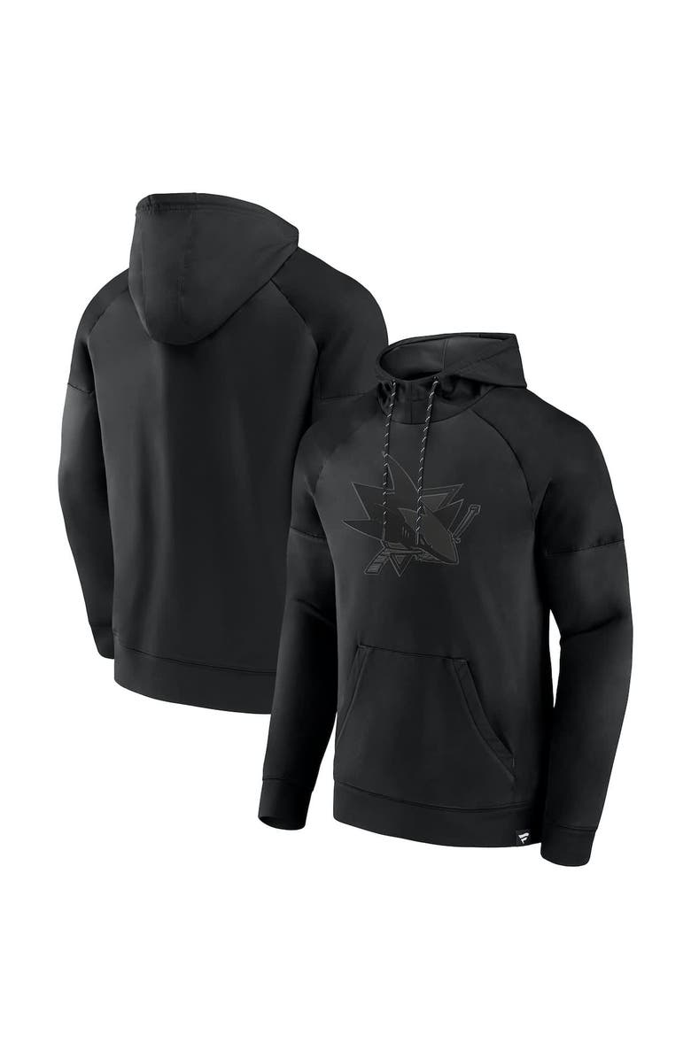 FANATICS Men's Fanatics  San Jose Sharks Black Ice Defender Raglan Pullover Hoodie, Main, color, Black
