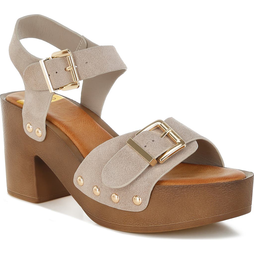 Rag & Co Lhasa Platform Sandal In Beige