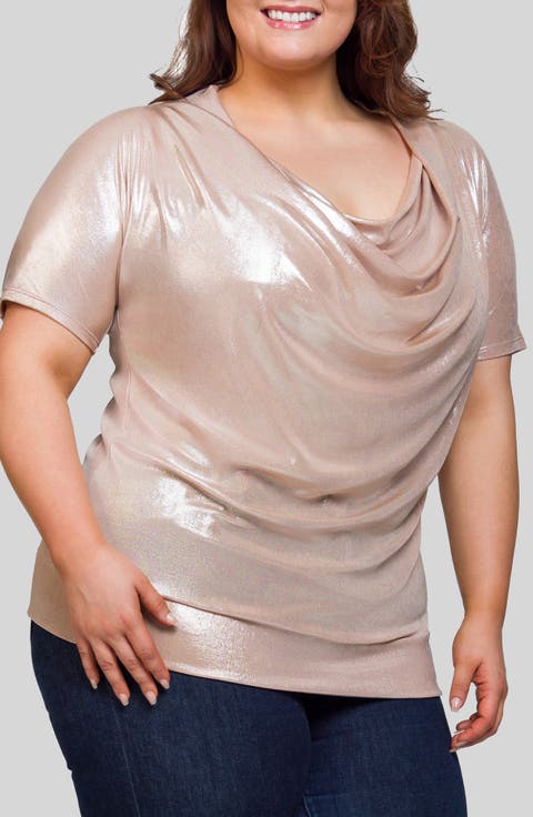 Cowl Neck Top (Plus)