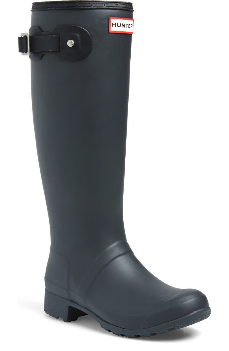 Hunter 'Tour' Packable Rain Boot, Main, color, Luna/ Black