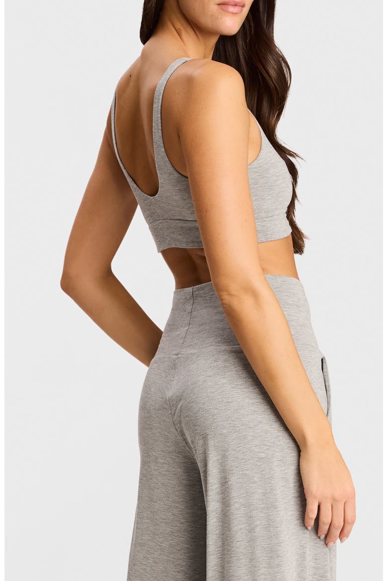 Butter Comfy Bralette, Alternate, color, HEATHERED GRAY