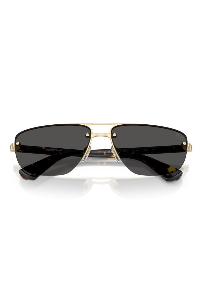 63mm Oversize Irregular Aviator Sunglasses, Alternate, color, LIGHT GOLD / DARK GREY
