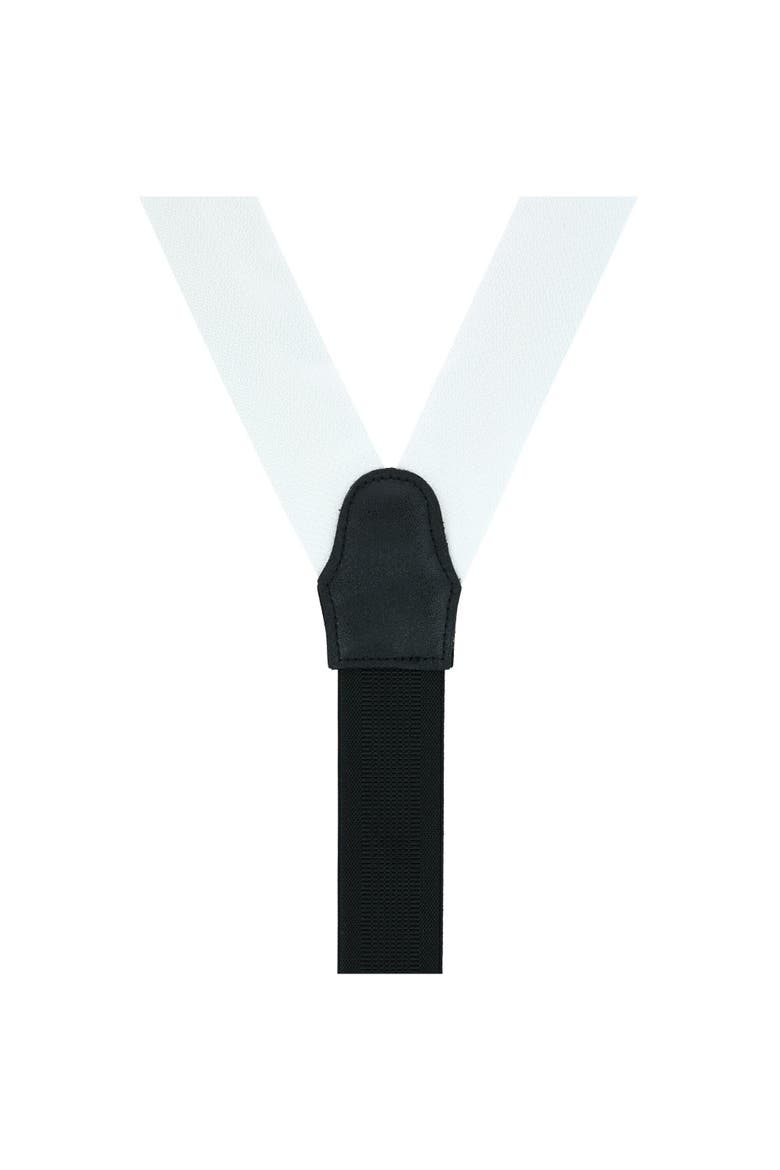 Big & Tall Monte Bello Interlocked Silk Formal Suspenders, Alternate, color, White