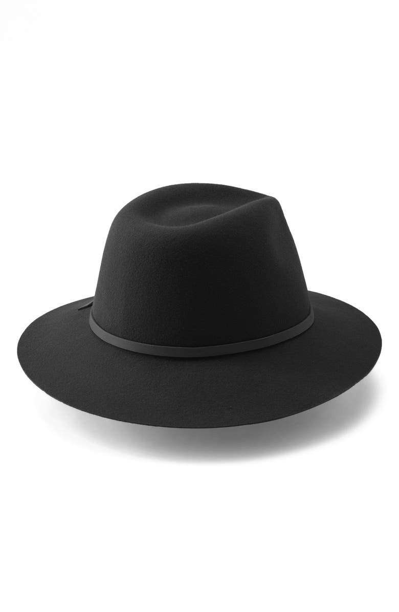 Helen Kaminski Carly Wool Fedora, Alternate, color, Black