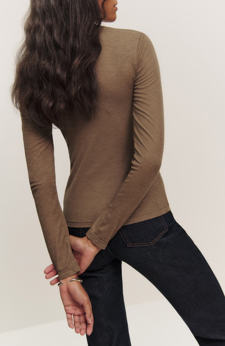 Reformation Harriet Knit Henley Top, Alternate, color, 