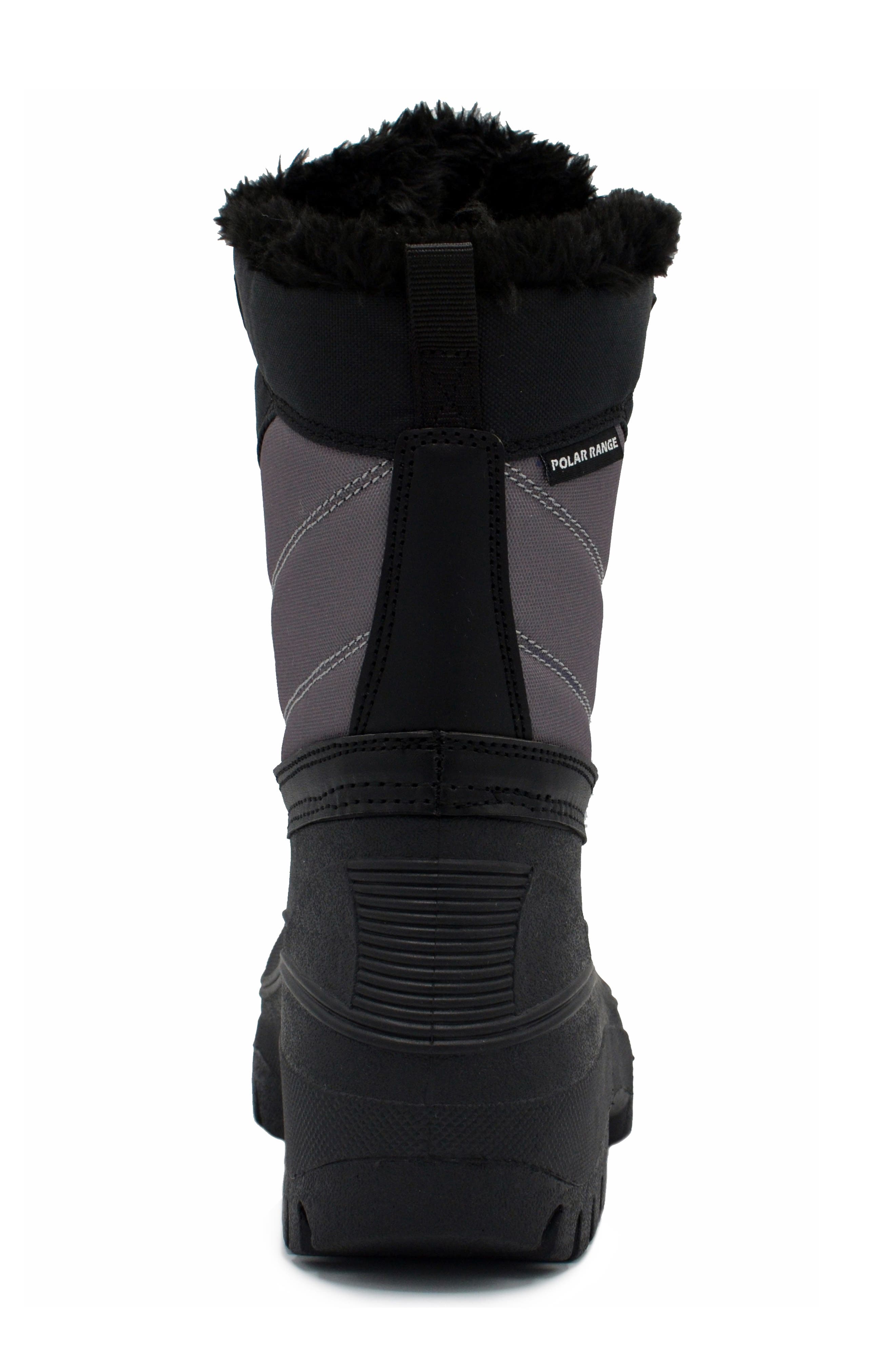 POLAR RANGE Decker Faux Fur Lined Snow Boot, Alternate, color, Grey