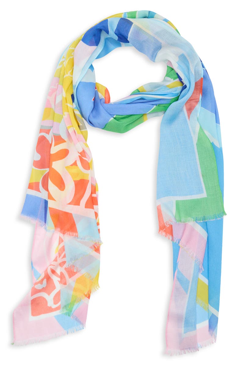 Kate Spade New York summer day oblong scarf, Alternate, color,