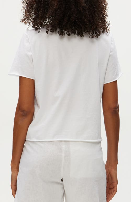 Michael Stars Shell Embroidered Cotton T-shirt