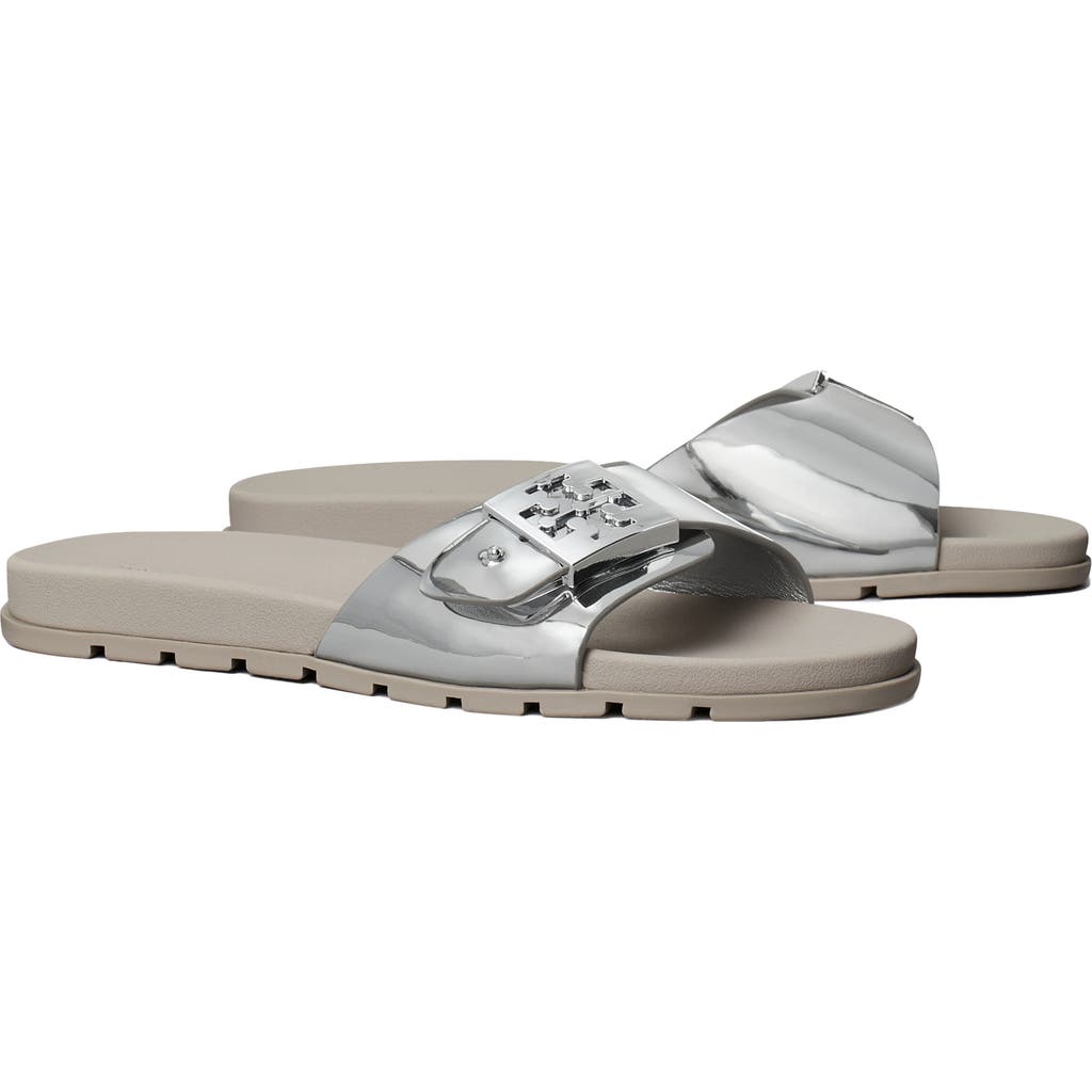 Tory Burch Buckle Slide Sandal In Animal Print