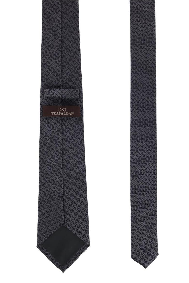 The Monte Bello Interlocked X-Long Silk Tie, Alternate, color, BLACK